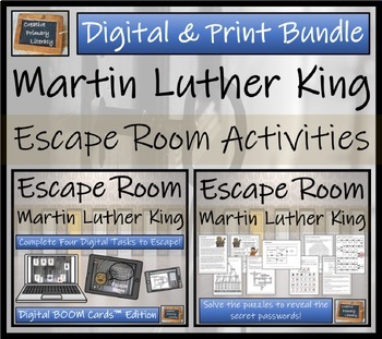 Preview of Martin Luther King Escape Room Bundle | BOOM Cards™ Digital & Print Versions