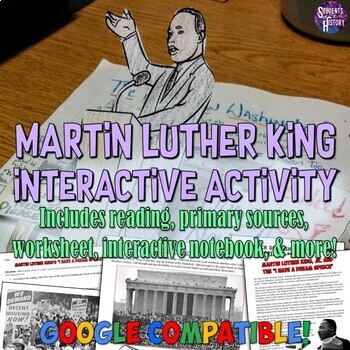 Preview of Martin Luther King Jr. "I Have a Dream" Activity: Primary Sources & Worksheet