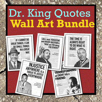 Preview of Martin Luther King Inspirational Quote Wall Art Bundle #2
