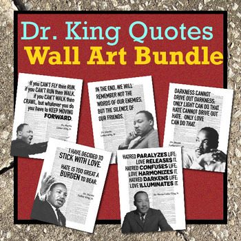 Preview of Martin Luther King Inspirational Quote Wall Art Bundle #3
