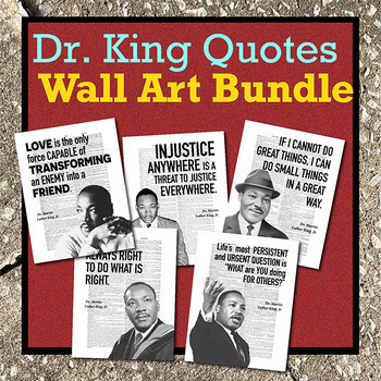 Preview of Martin Luther King Inspirational Quote Wall Art Bundle #4