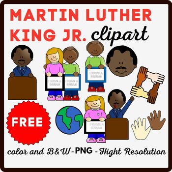 Preview of Martin Luther King JR. Clipart set: MLK Clipart