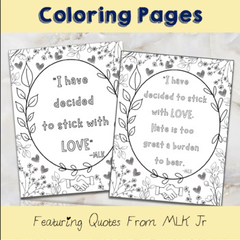 Preview of Martin Luther King JR Coloring Page- MLK DAY