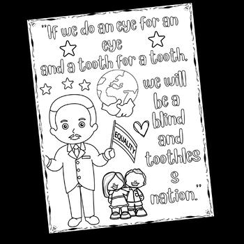 Martin Luther King JR Coloring Pages | MLK & Black History Month ...