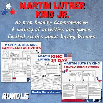 Preview of Martin Luther King JR Games & Activities BUNDLE - black history month