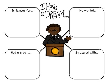 Preview of Martin Luther King J.R. Graphic Organizer Freebie