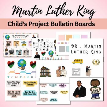 Preview of Martin Luther King JR Timeline Bulletin Board Kit | MLK Day Classroom Decor