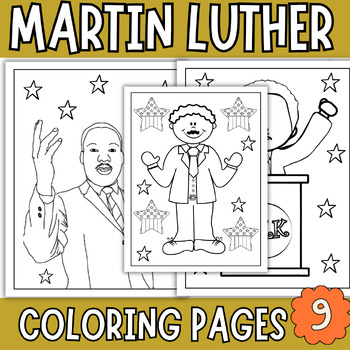 Preview of Martin Luther King JR day  coloring pages | Black history month Coloring Sheet