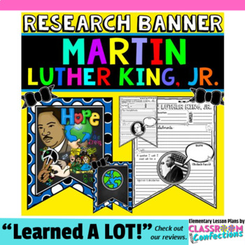 Preview of Martin Luther King, Jr. Writing: Research Project: MLK Activity