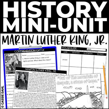 Preview of Martin Luther King, Jr. | Printable MLK Activities | MLK Worksheets