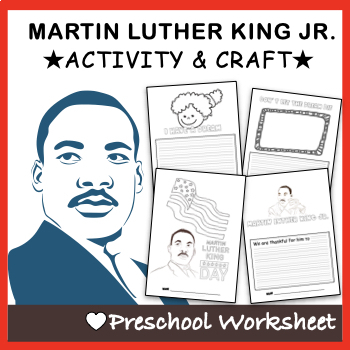 Martin Luther King Craft | MLK Writing by Pre-school Worksheet | TPT