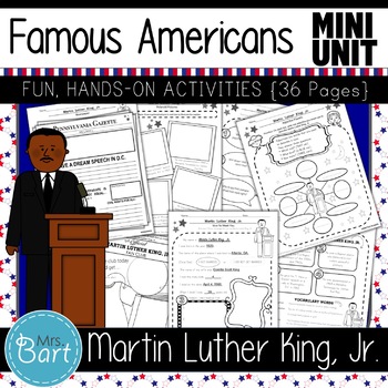 Martin Luther King, Jr.- NO PREP Mini Unit {Famous Americans}