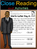 Martin Luther King Jr Reading Comprehension Passage and Ac
