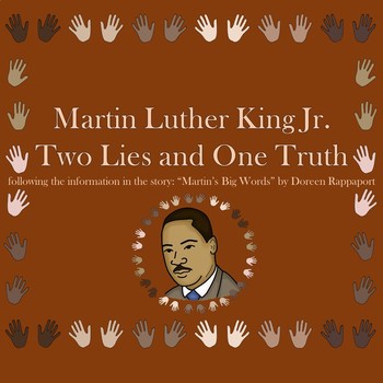 Preview of Martin Luther King Jr 2 Lies and 1 Truth PowerPoint from "Martin's Big Words"