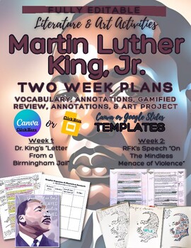 Preview of Martin Luther King, Jr. - 2 Weeks - Lessons, Readings, Annotations, Art!