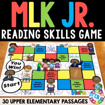 Preview of Dr Martin Luther King Jr Reading Comprehension Passages Game MLK Day Activities