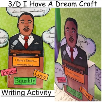 Martin Luther King, Jr. 3D Craft and Writing Activity. Black History ...