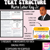 Martin Luther King Jr - 5 Text Structure Passages - Digita