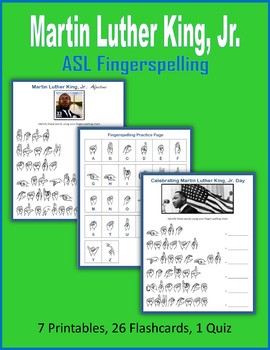Preview of Martin Luther King, Jr. - ASL Fingerspelling (Sign Language)