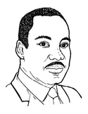 Martin Luther King Jr. Acrostic Poem/Coloring Page