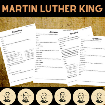 Preview of Martin Luther King, Jr Activities