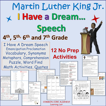 Preview of Martin Luther King Jr. Activities
