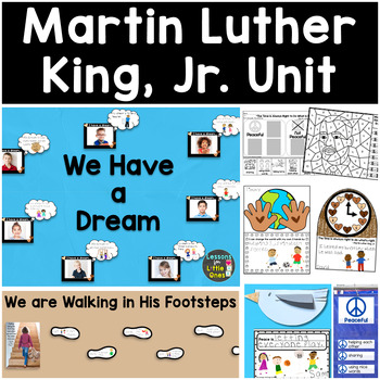 Preview of Martin Luther King, Jr. Activities Bulletin Boards Crafts Coloring Pages Writing