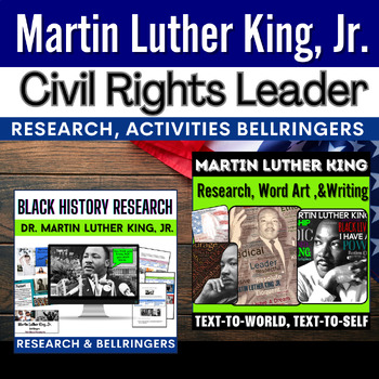 Preview of Martin Luther King Jr. Activities Black History Month Research I Have a Dream