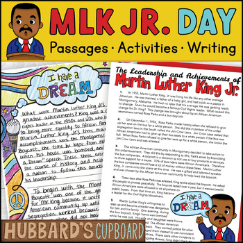 Preview of Black History Month - Martin Luther King Jr. Activities - Close Reading Passages