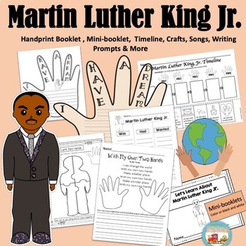 Preview of Martin Luther King Jr. Black History Month, Crafts, Timeline, Writing