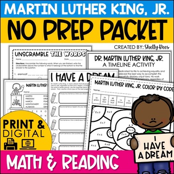 Preview of Martin Luther King, Jr Activities DIGITAL & PRINTABLE | MLK Day 