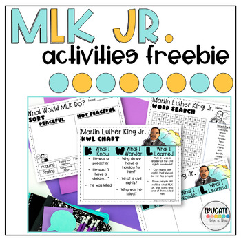 Preview of Martin Luther King Jr. Activities Freebie - MLK Jr. Freebie