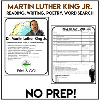 Martin Luther King Jr | Word Search | Depth and Complexity ...