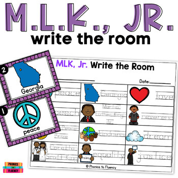 Preview of Martin Luther King Jr. Activities Kindergarten - Write the Room