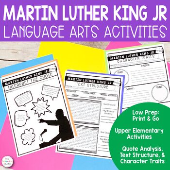 Preview of Martin Luther King Jr. Activities - Language Arts