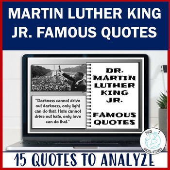 Preview of Martin Luther King Jr. Activities: MLK Day Famous Quotes Black History Month