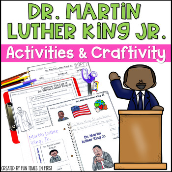Preview of Martin Luther King Jr Activities - MLK Day No Prep Activities and Craftivity