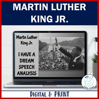 Preview of Martin Luther King Jr. Activities: MLK Day I Have a Dream Speech Primary Source