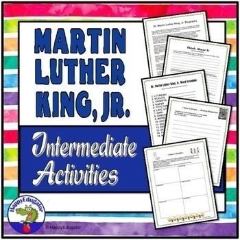 Preview of Martin Luther King Jr. Activities MLK Day - Intermediate with Easel Activity