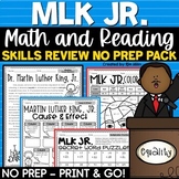 Martin Luther King Jr. Activities MLK Day Math Reading Jan