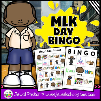 Preview of Martin Luther King Jr Activities | MLK Day Vocabulary Bingo 