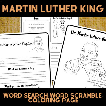 Preview of Martin Luther King, Jr Activities, PRINTABLE | MLK Day