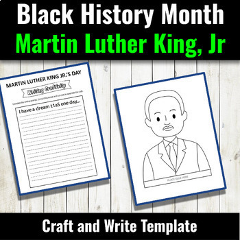 Martin Luther King Jr. Activities ,Worksheet & Printable to Teach Kids ...