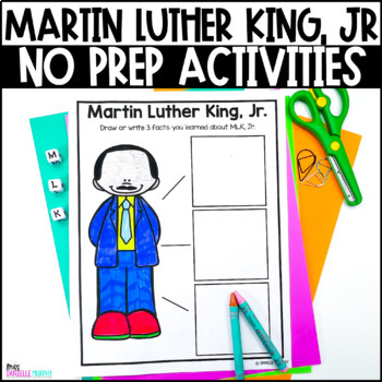 Preview of Martin Luther King Jr Activities Craft - MLK Black History Month Bulletin Board