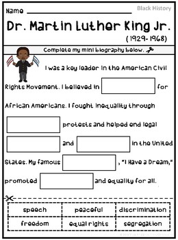 Martin Luther King Jr. Activities and Fun Facts by Nike Anderson's ...