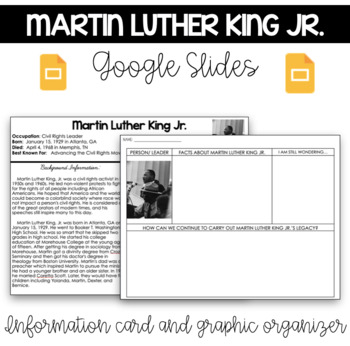 Preview of Martin Luther King Jr. Activity GOOGLE SLIDES 