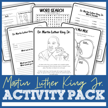 Martin Luther King Jr. Activity Pack by Blessed Homeschool Printables