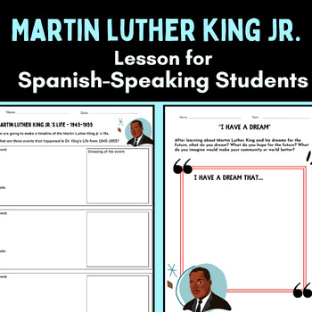 Preview of Martin Luther King Jr. Activity Pack | MLK Day Lesson | ESL Spanish to English