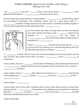 Preview of Martin Luther King Jr. Activity Packet