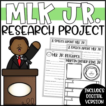 Preview of Martin Luther King Jr Research Project